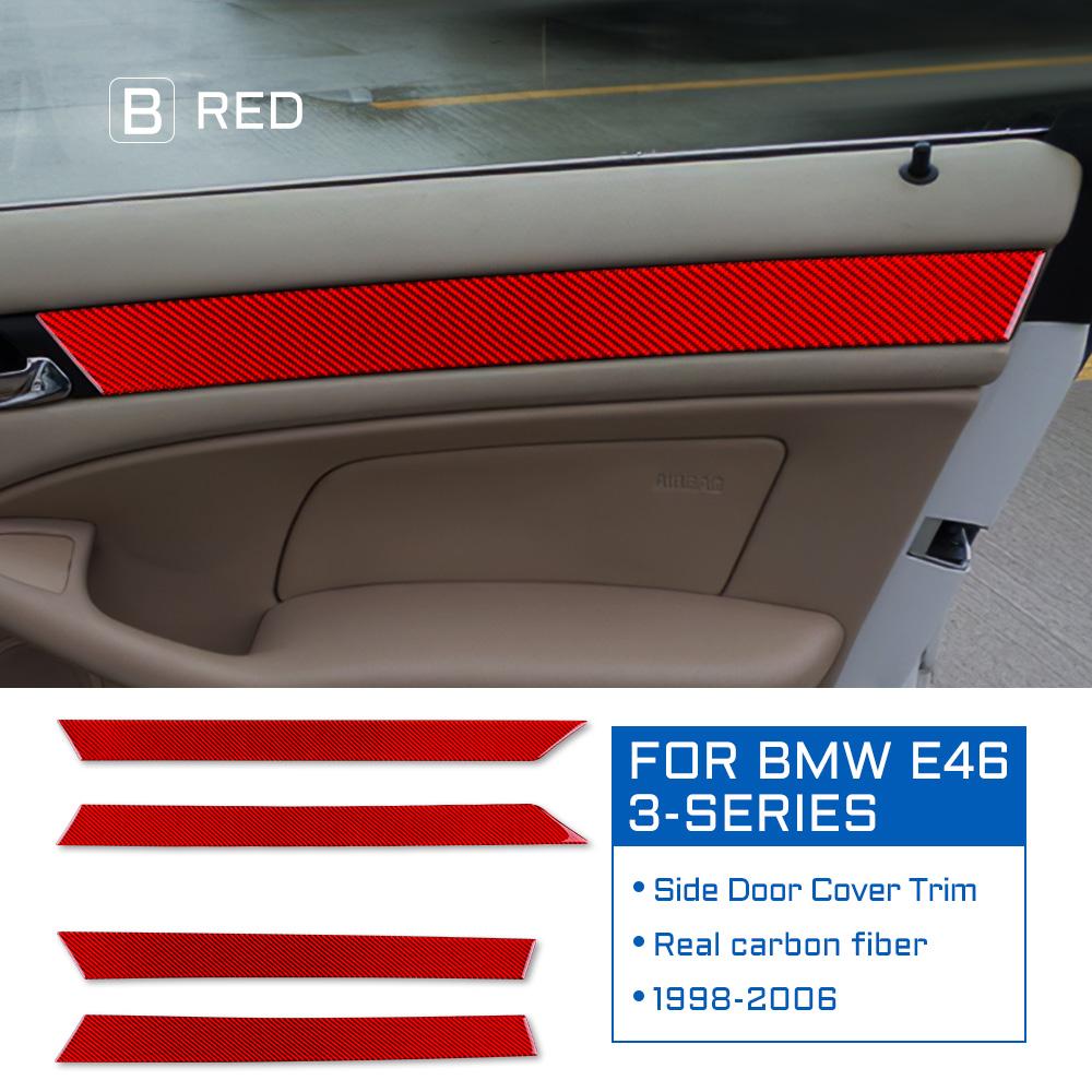 4PCS Carbon Fiber Door Panel Cover