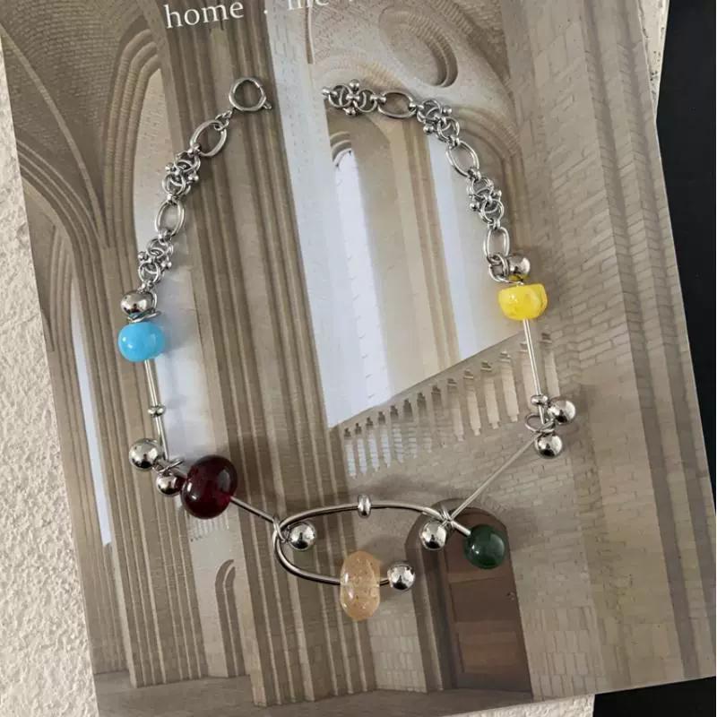 Fashionable And Trendy Colored Handcrafted Necklaces Fresh And Simple Punk Necklaces Jewelry Accessories For Men Women Gathering