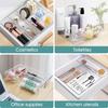 25 PCS Clear Plastic Drawer Organizer Set, 4 Sizes Desk Drawer Storage Bins for Makeup, Jewelry, Gadgets for Kitchen, Bedroom, Bathroom, Office