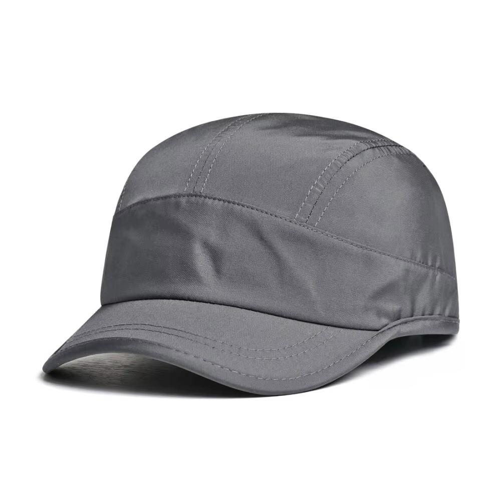 5 Panel Baseball Cap Short Brim Duckbill Cap Casual Quick-Dry Solid Hat Running Headwear