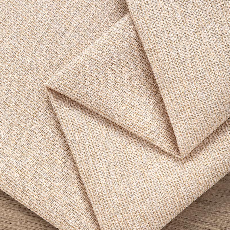 All-Polyester Solid Color Linen-Like Sofa Fabric with Soft Bag Process - Composite Flocking Fine Linen Canvas