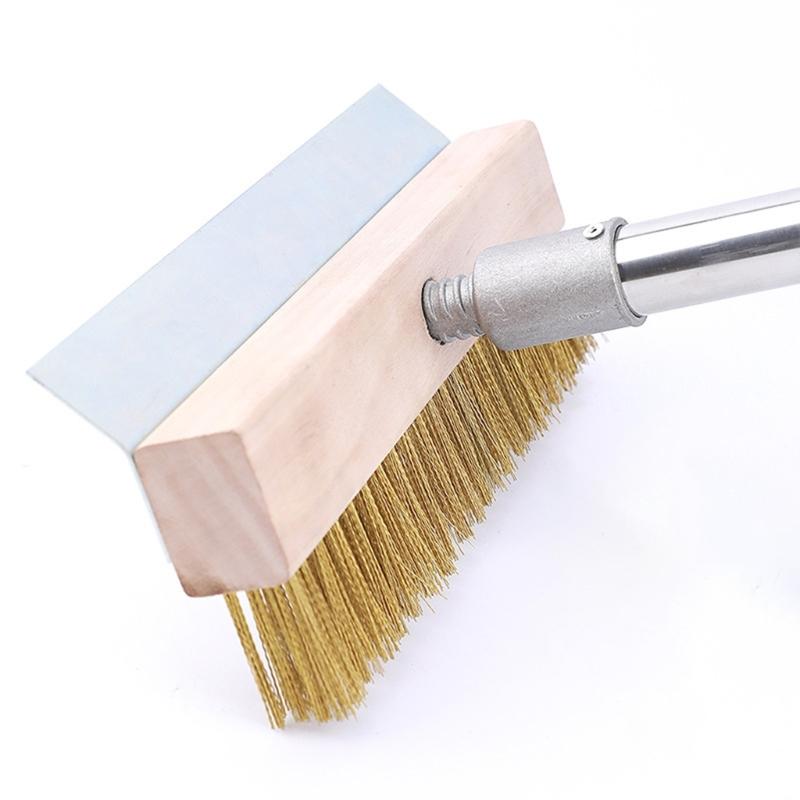 Pizza Oven Brush Pizza Stone Cleaning Tool with Robusts Brass Bristles Perfect for Enhancing Cooking Efficiency