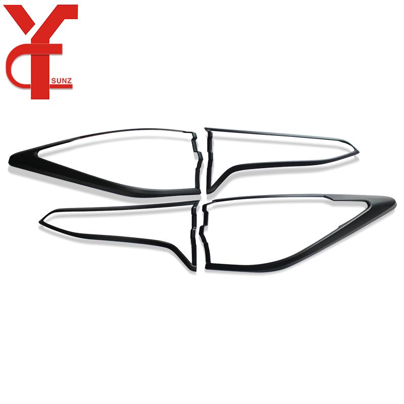 

ABS Chrome Rear Tail Lights Cover Lamp Hood For Toyota hilux fortuner SW4 YCSUNZ Car Accessories матовый черный
