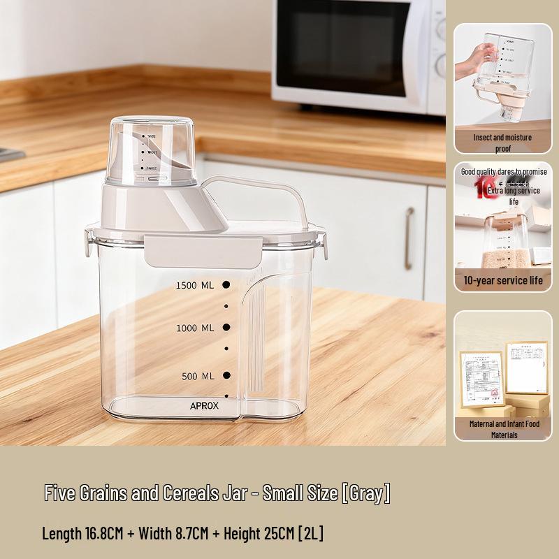 Food-Grade Kitchen Storage Box - Sealed, Thickened, Insect & Moisture-Proof, for Nuts, Cereal, Rice