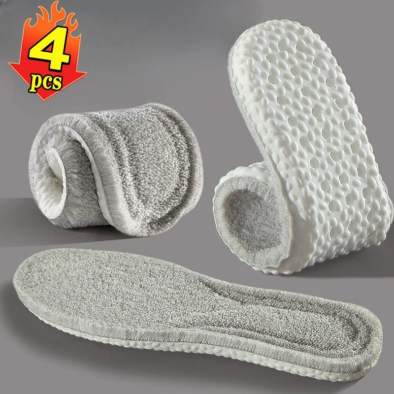 Winter Warm Plush Insoles Women Men Thicken Thermal Shoe Pads Self Heated Sports Inserts Soft Cashmere Snow Boots Padding