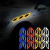 6Pcs/Set Car Reflective Carbon Fiber Bumper Strips Safety Warning Tape Safety Warning Sticker Auto Moto Exterior Accessories