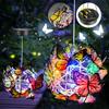 Outdoor Solar Garden Light Metal Home Decorative Nightlight Butterfly Pendant Waterproof Butterfly Round Ball Light Weaving Mesh