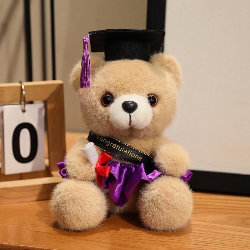 Dress Dr. Bear Doll Plush Toy Dr. Hat Bear Hug Bear Doll Ragdoll Graduation Gift