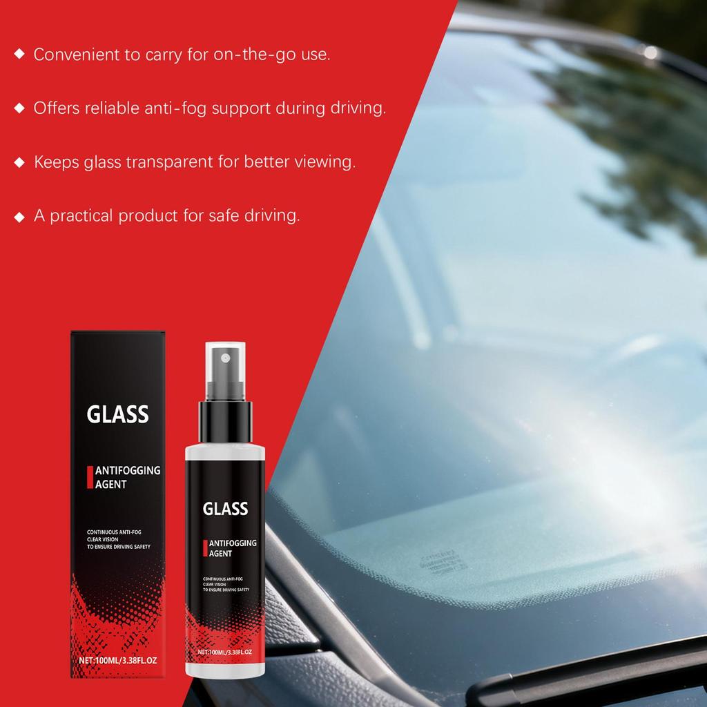 Anti Fog Spray For Car Windshield 100ml Glass Defogger Remover Window Glass Defogger Cleaner For Goggles Mirror Automotive