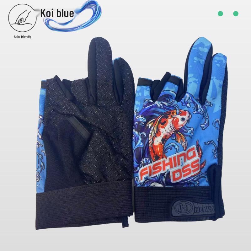 Quick-Dry Sun Protection Fishing Gloves, Three-Fingerless, Breathable & Anti-Prick for Outdoor Sea & Fly Fishing