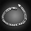 925 Silver Bracelets Charm Classic 6MM Chain for Women Men Wedding Party Christmas Gifts Fashion Jewelry