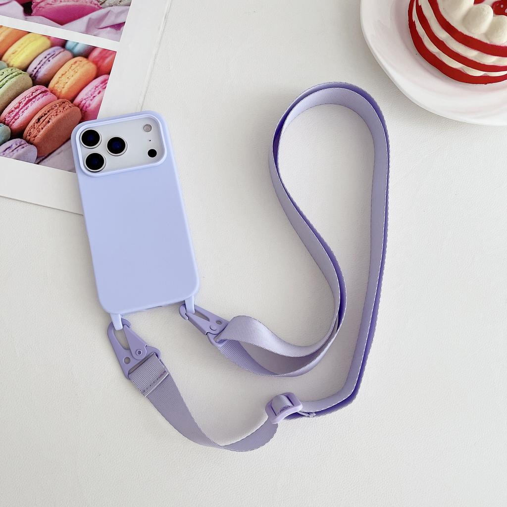Applicable to iPhone17ProMax mobile phone case Crossbody lanyard Apple 16Pro matte 15 anti-drop 14 protective case