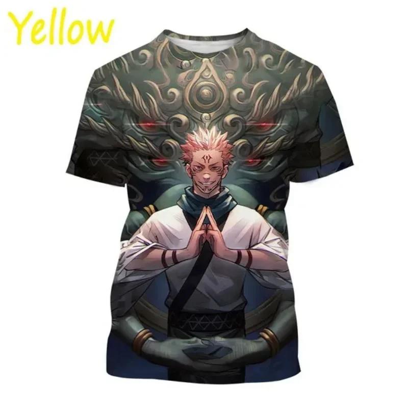 Camiseta con estampado 3D de Gojo Satoru e Itadoru Yuji para hombre,ropa de moda con gráfico de Jujutsu Kaiju,