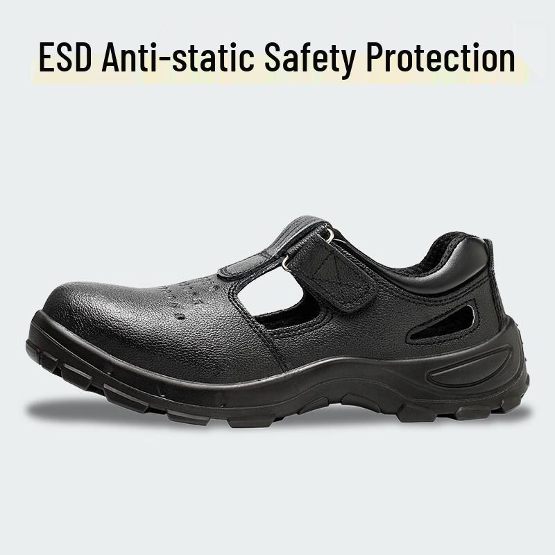 Men s Steel Toe Anti-Puncture Breathable ESD Safety Work Sandals 40 чёрный