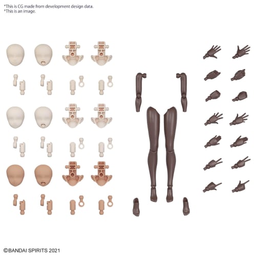 30MS Optional Body Parts Arm Parts & Leg Parts Brown Color-coded Plastic Model