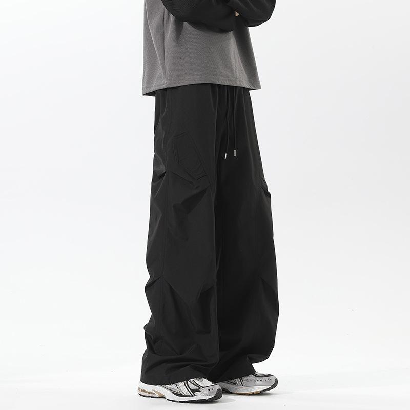 Pleated Design Charge Pants Men's Spring and Autumn American Functional Outdoor Quick-Drying Loose Straight Paratrooper Casual Pants