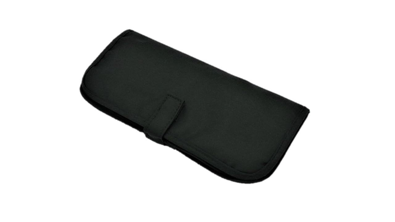 

Made in Japan Makeup Brush Case with 8 Black Pockets, чёрный