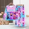 Neues Frühlings-Pyjama-Set Langarm Print Cartoon Jäger Pyjama Set Kinder Jungen Mädchen Nachtwäsche Nachthemd Hausanzug Kleiderset
