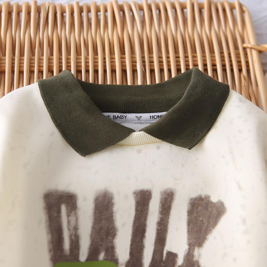 Kids Casual Long-Sleeve Set, Comfortable Daily Wear Outfits