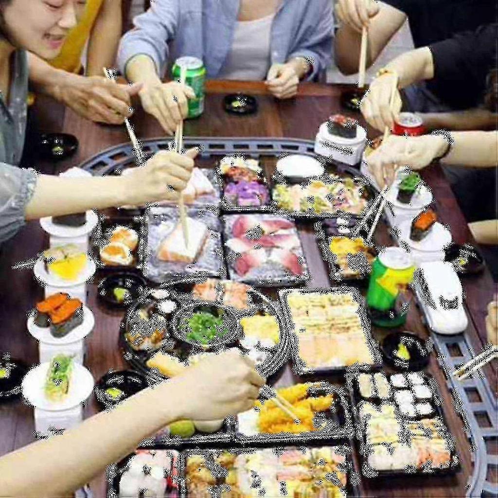 Sushi-Zug Drehender Sushi-Spielzeug-Schienen-Förderband Drehtisch Kinder-Lebensmittelzug-Set DIY Sushi Sushi - DD