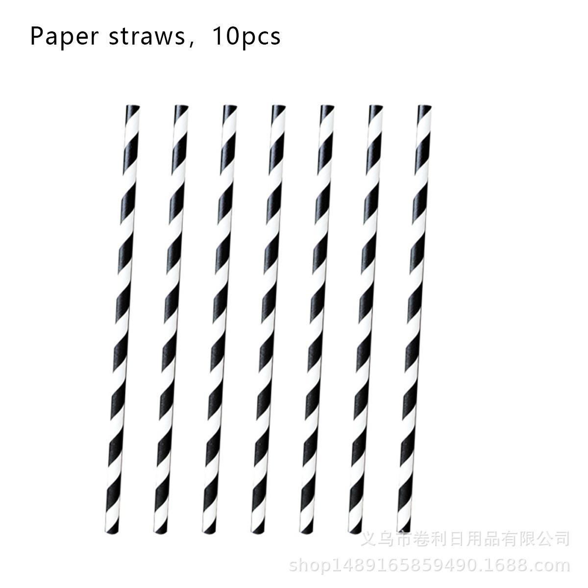 

Cat Flower Theme Party Supplies Cat Party Tableware Disposable Paper Plates Paper Cups Paper Towels black straw 10pcs