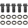 EVGATSAUTO Motorcykel Broms Banjobultar Kit, 5st M10×1.0mm Banjobultar Bromsledningskopplingar Adapter för Bromsok Huvudcylinder