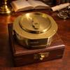 Brass Brunton Compass Handcrafted Wooden Box Home Decor Birthday Gift