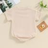 Baby Girls and Boys Romper Round Neck Short Sleeve Letter Print Jumpsuit Newborn Toddler Summer Outfits