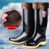 Men's High-Top Waterproof Mesh Boots for Fall and Winter – Lightweight, Warm, Wear-Resistant Rubber Work Shoes