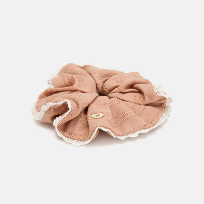 WHITE SANDS Floral Punching Cotton Scrunchie Asti (5 Colors)