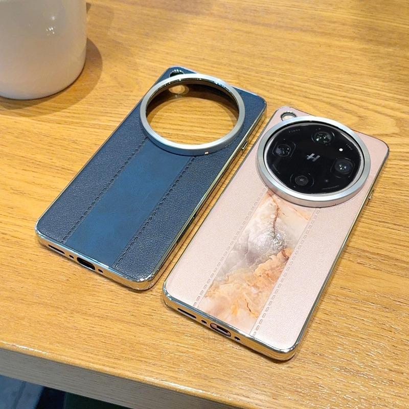 Luxury Ultra Thin Color Block Leather Case for OPPO Find X9 Ultra X8 Pro Electroplating Soft PU Cover For FindX9 Ultra Shell