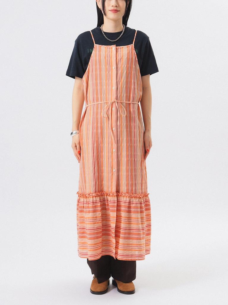 Beams Boy Women's Striped Cami Dress, Blue, Free Size