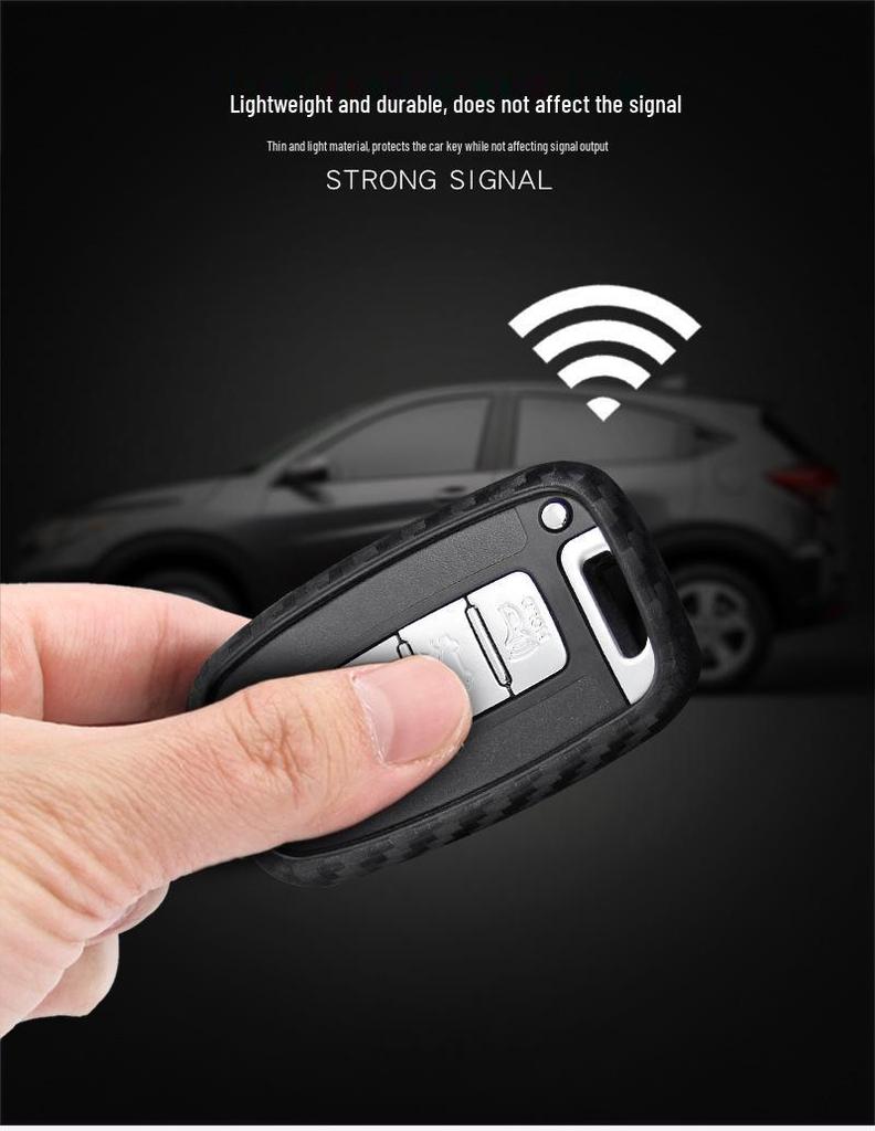 Hyundai Elantra ix35, Mistra, Sonata 8, Kia Sportage, Forte Kohlefaser Autoschlüsselhülle