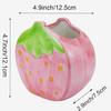 Toothbrush Holder Strawberry Pen Holder for Desk Cute Pink Vase Decor Makeup Brush Pencil Holder Kawaii Desk Accessories Aesthetic Office Home Decor