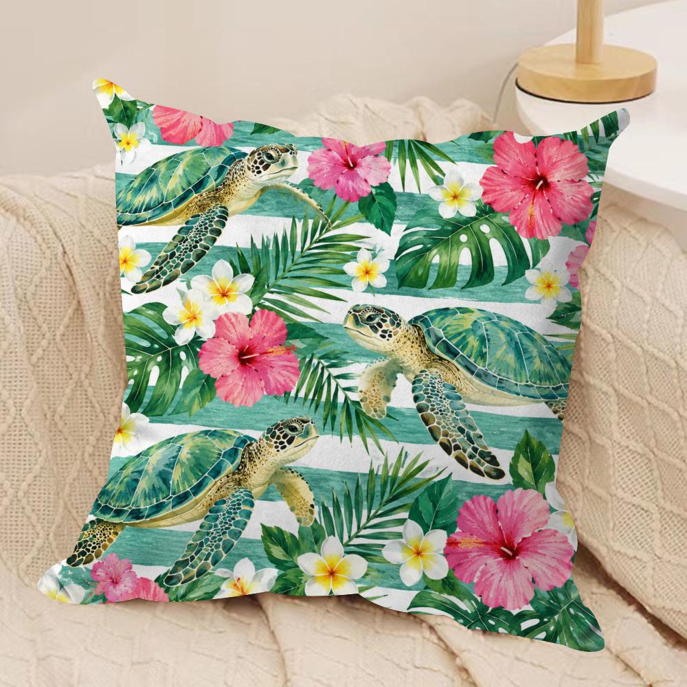 Exotic Jungle Print Cushion Cover Pillow Case Short Plush Square Throw Pillow Covers Pillowcase Sofa Home Decor Gift