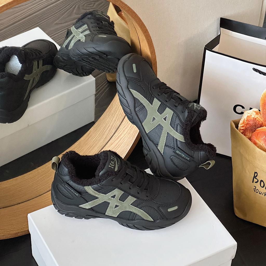 Platform-soled German training shoes women's spring new color matching retro lace-up inner height-increasing casual sports shoes Forrest Gump shoes