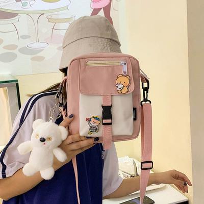 Canvas kleine Tasche Damen neue trendige vielseitige Umhängetasche Studenten-Schultertasche Mädchen kleine Aktentasche
