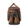 Leather Duffle Bag: Men's Travel Weekender with Shoe Compartment