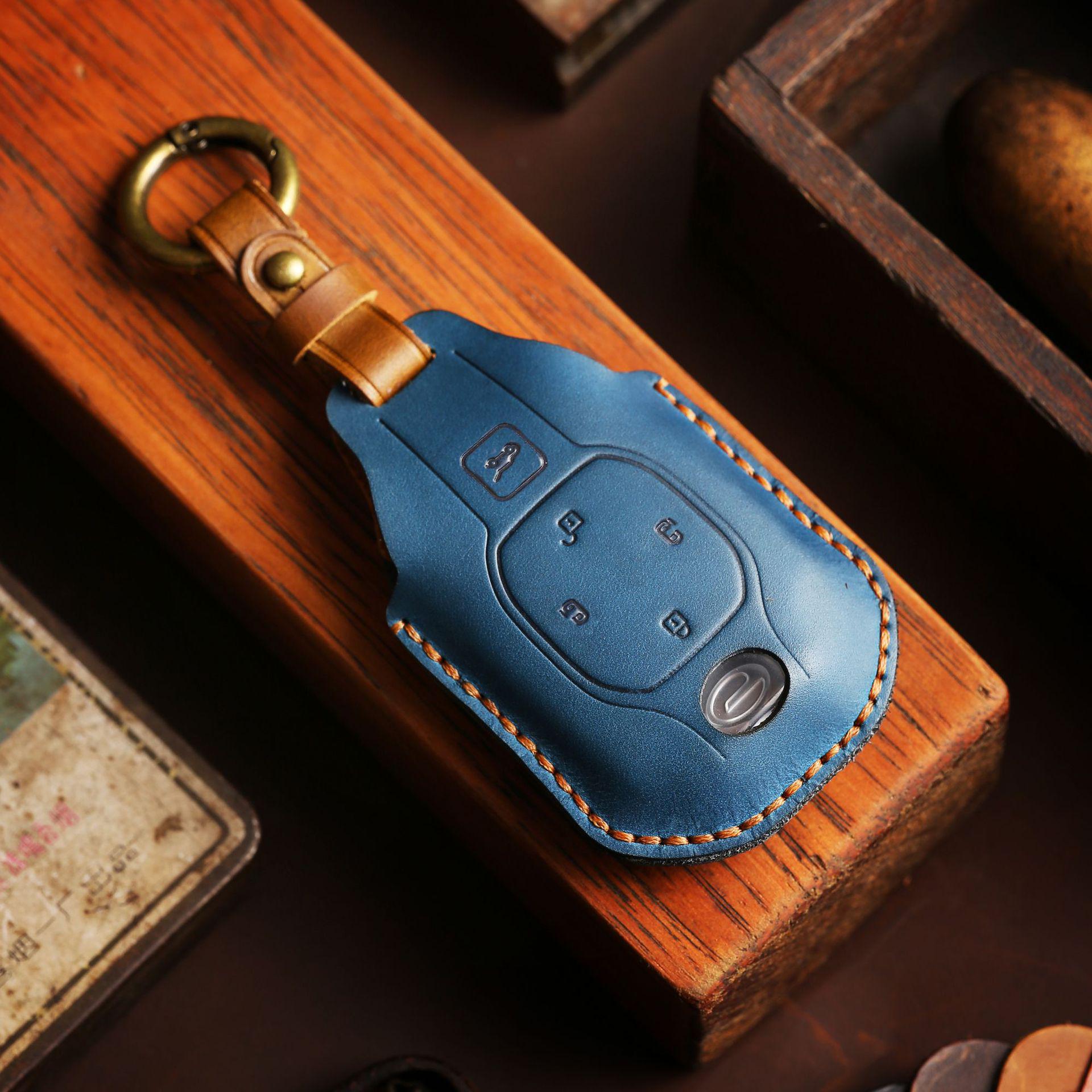 

2023 GAC Trumpchi M8 Master Leather Key Cover for Men синий