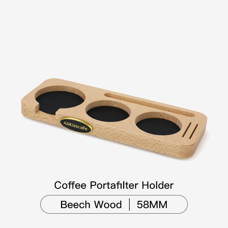 

Coffee Tamper Mat Station Stand Wooden Portafilter Holder Support Base Rack For 51MM 54MM 58MM Espresso Accessories Barista Tool