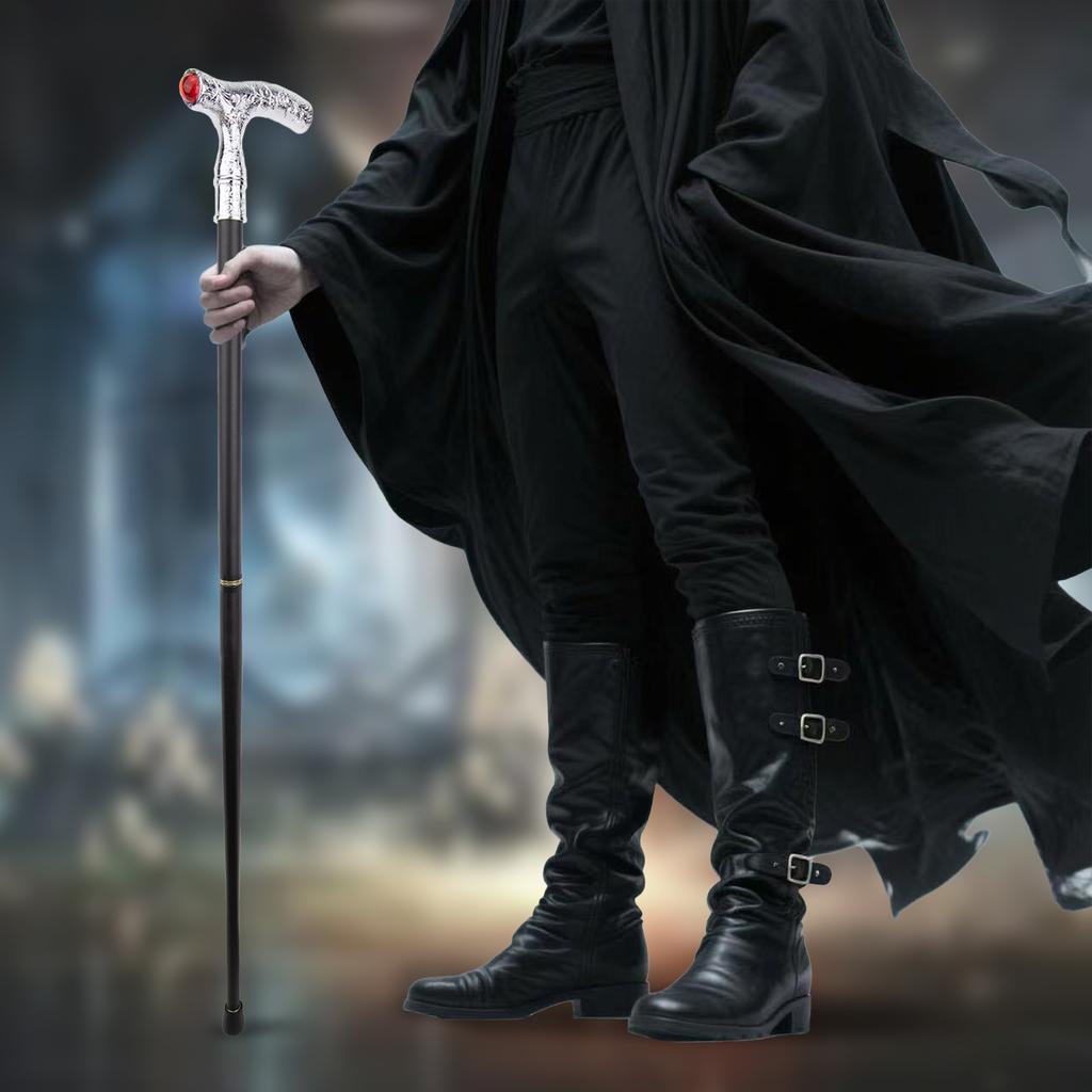 Röd Diamant Vit Blomma Boll Modekäpp Dekorativ Käpp Cospaly Vintage Fest Modesticka Kräkla 92cm