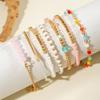 Böhmischer Stil Bunte Reisperlen CCB Sieben Stück Armband Dopamin Elastisches Armband Set für Frauen