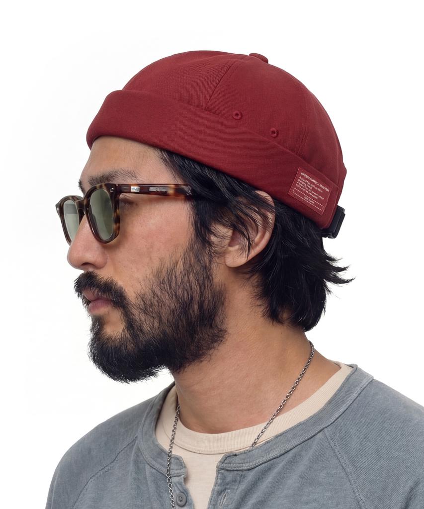 Eondeokeonteulol Cotton Brimless Cap Mold Cap / Twill Cotton / Og Red