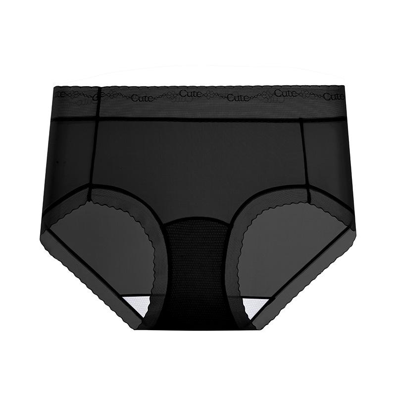 Lady Plus Size Summer Light Camellia 10A Antibacterial Ice Silk Breathable Quick Drying Briefs