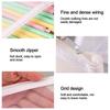 Nylon Zipper Pencil Case Solid Color Document Bag Office School Supplies Mesh Zipper Pouch  Student