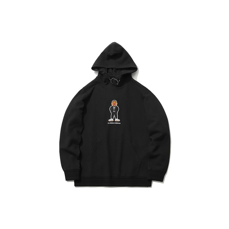 

Мужская толстовка с вышитым портретом из мультфильма Li-Ning Wade Series, черная AWDR081-3 M