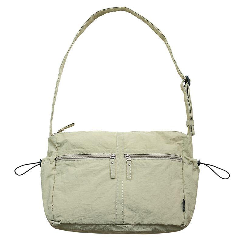 

Sobag Japan fashion Large Capacity with Zip-up Nylon Cloth Bag Men s Mountain Outdoor Waterproof Commuter Shoulder Shoulder Big Bag Pea Green