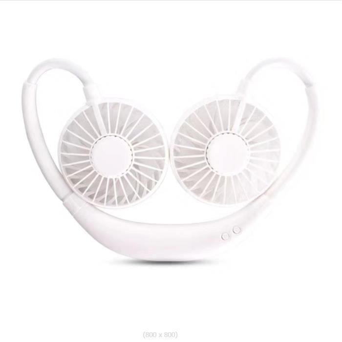 

Mini ventilateur tour de cou portable,rechargeable par USB, 3 vitesses réglables, rotation libre à 360 degrés, haute flexibilité,bla