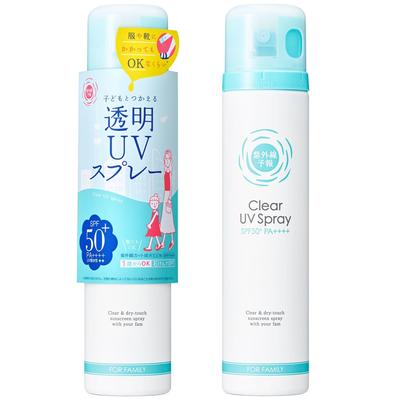 UV Forecast Transparent Spray F SPF50+ PA++++ Water Resistance Suitable Ages 1 Up Can Be Removed Soap Face Hair Body Sunscreen 150g.