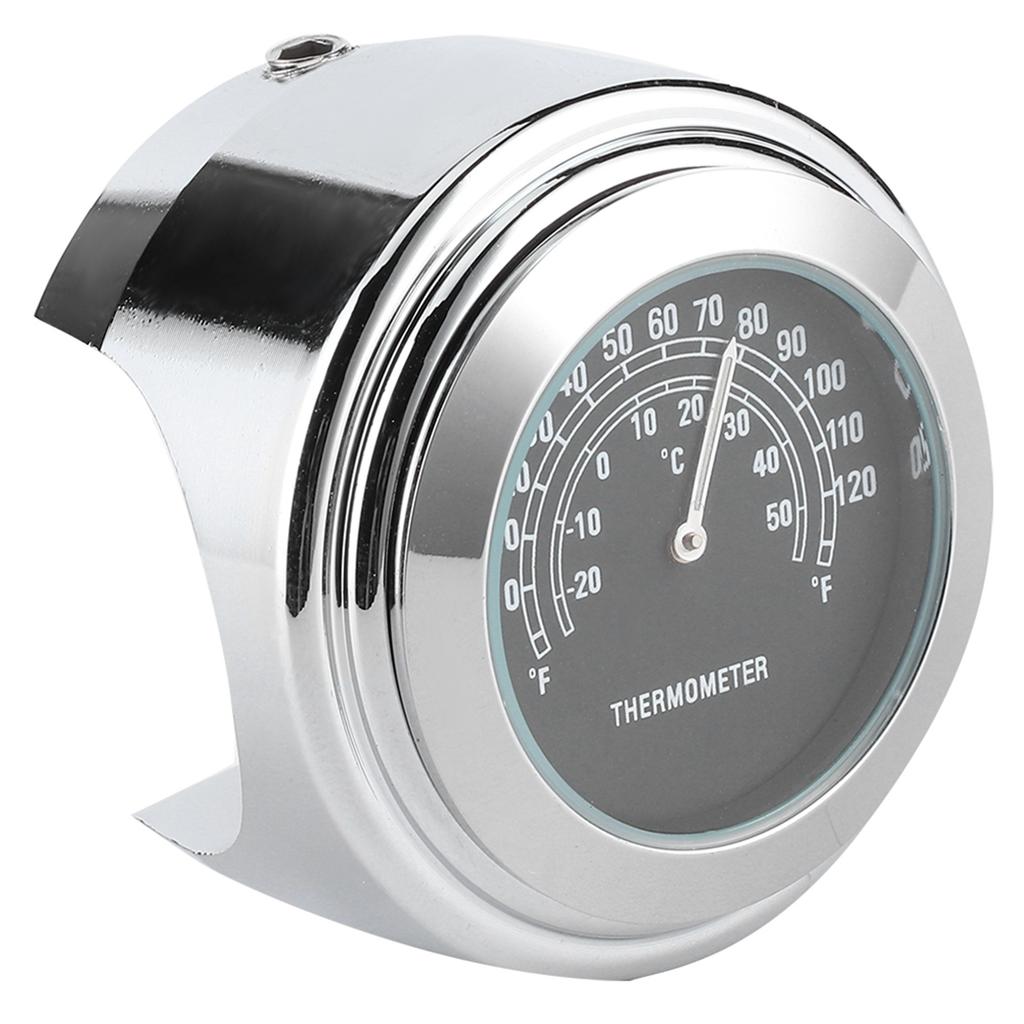 1in 7Celsius8in Handlebar Mount Thermometer ‑20 celsius ‑ 50 celsius Measuring Weatherproof for Motorcycle(White )